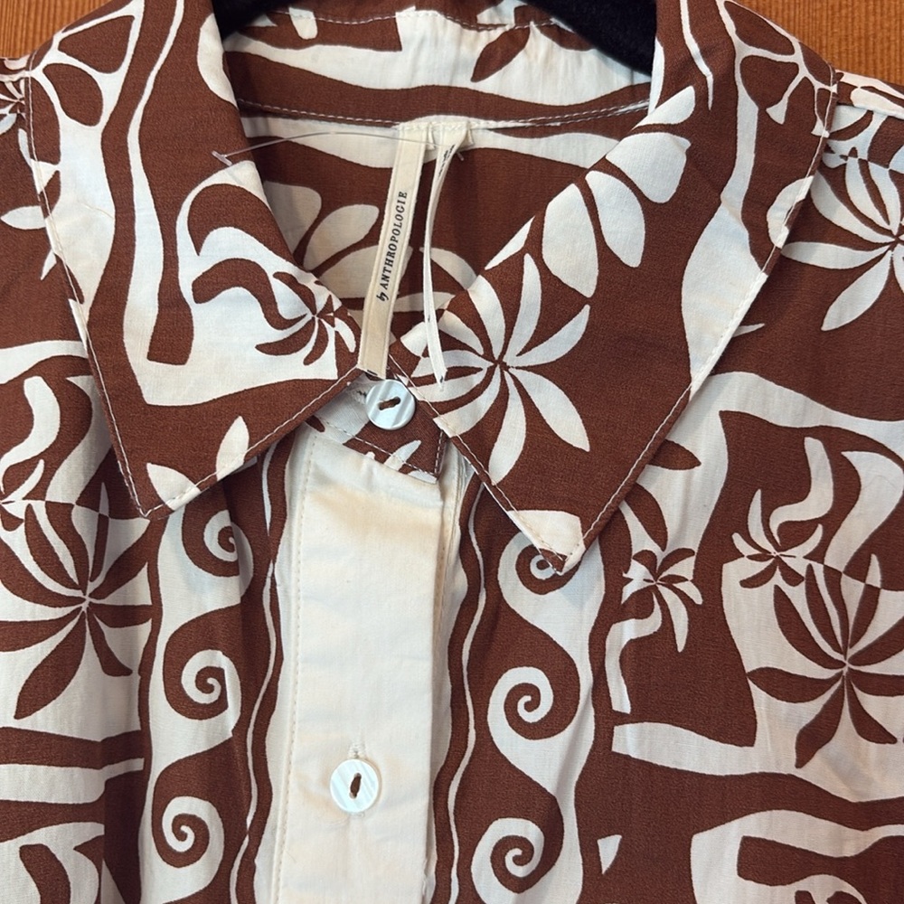 Anthropologie Poplin Long Sleeve Button Down Shirt - Picture 7 of 7